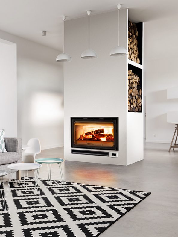 Loft style house with place to store firewood