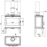 Купити камін Купити піч на дропах  Чавунна піч Bidart Каміни Лакунза