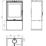 Купити камін Купити піч на дропах  Сталева піч Atlantic 613 Каміни Лакунза