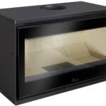 Купити камін Купити піч на дропах  Сталева піч Paris 800 Mural підвісна Каміни Лакунза